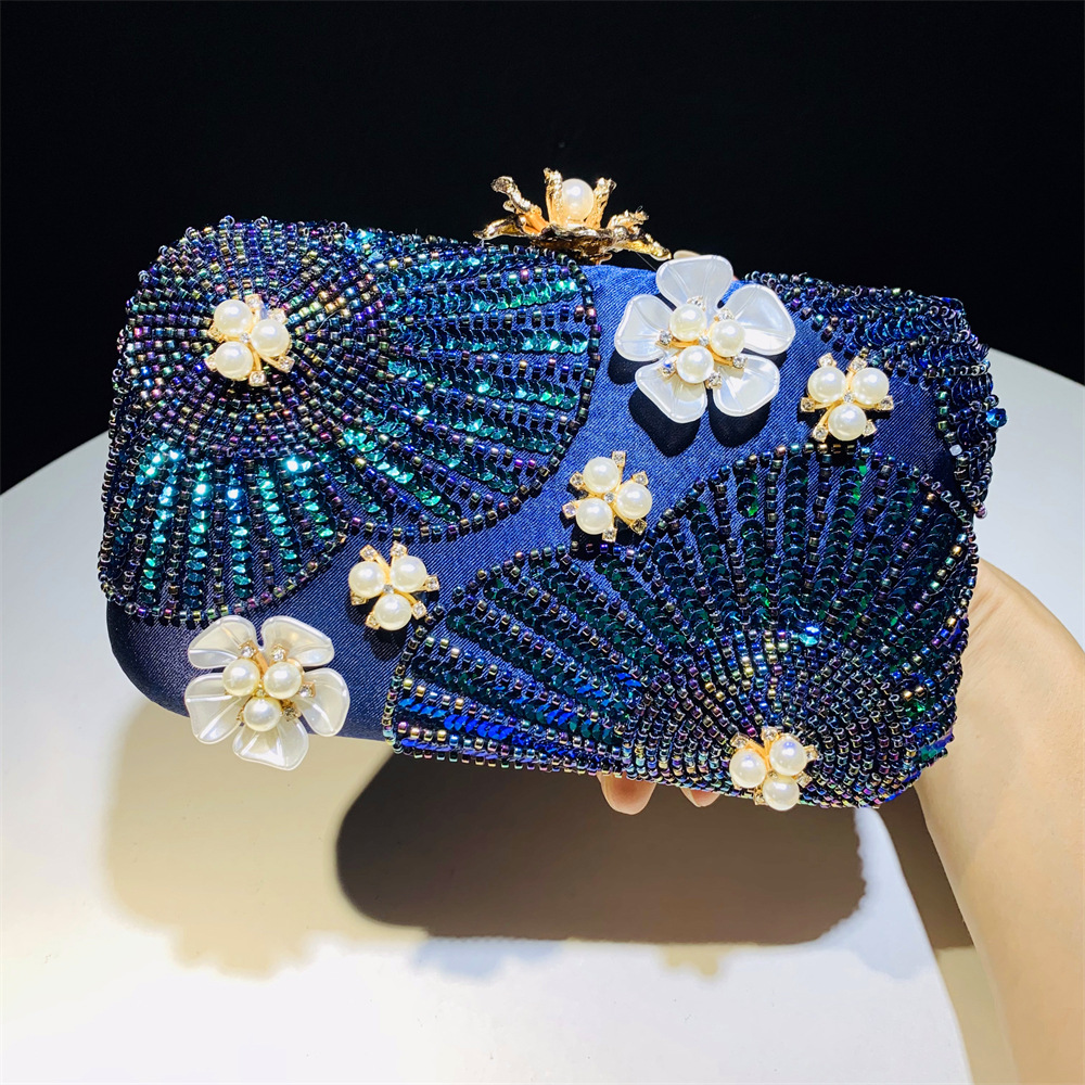 Evening Bag Beaded - بريق الترتر رائعة مخلب محفظة الخرز