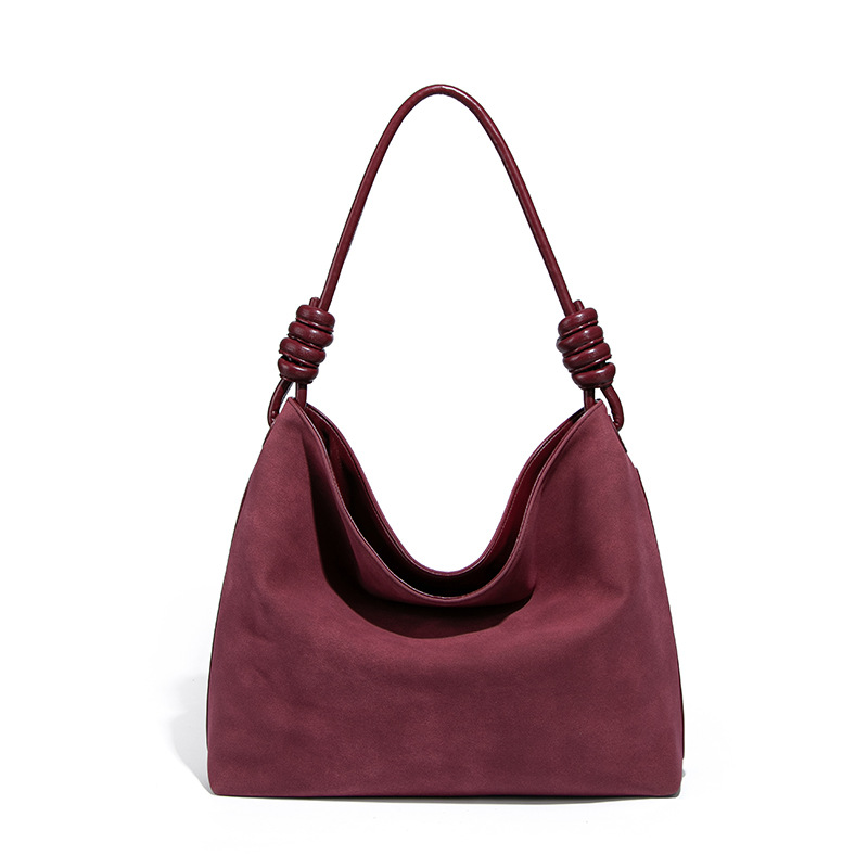 Hobo Bag Slouchy - حقيبة كتف نسائية من الجلد المدبوغ