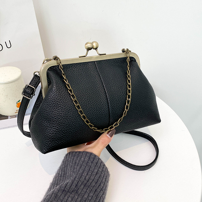 Women Bags Chanel - خمر حقائب كتف المرأة الصغيرة سلسلة