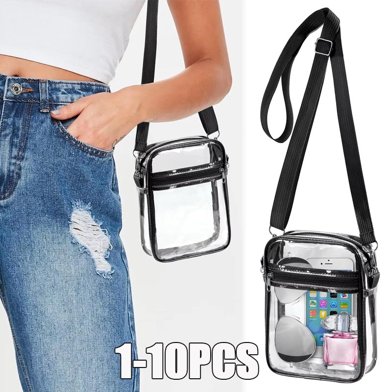 Women Bags And Purses - 1-10 قطع حقيبة كروس بودي شفافة