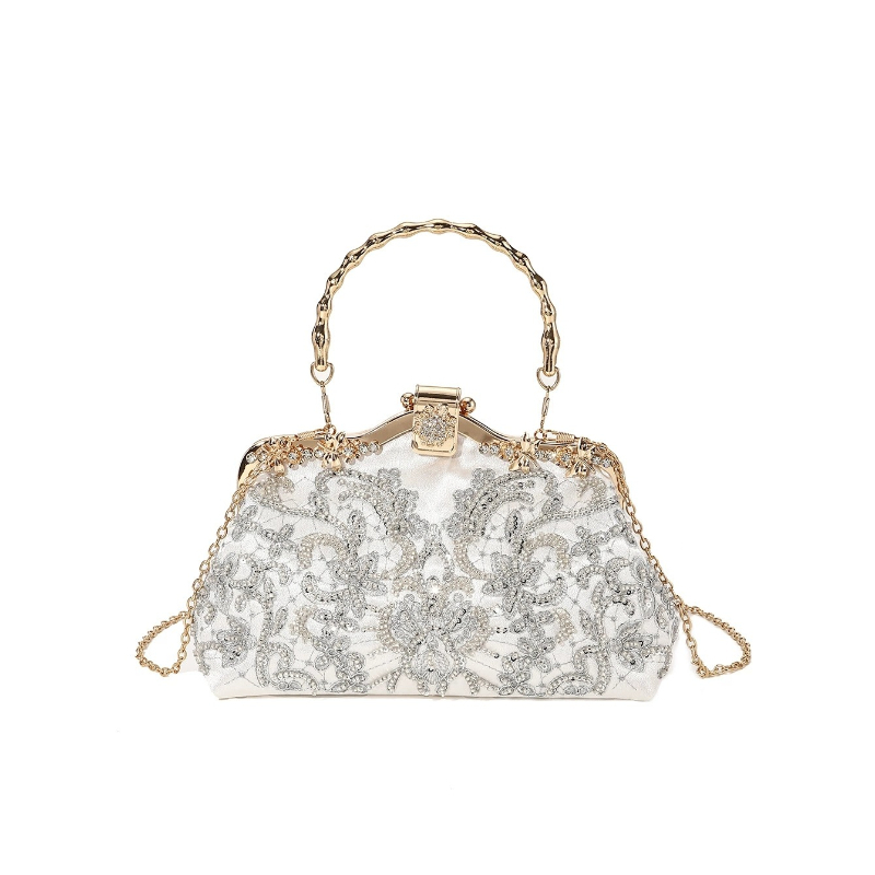 Evening Bag Beaded - الرجعية الجديدة المطرزة مطرز النسيج محفظة