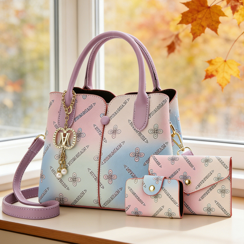 Women Bags For Gift - مجموعة حقائب نسائية متدرجة الألوان من