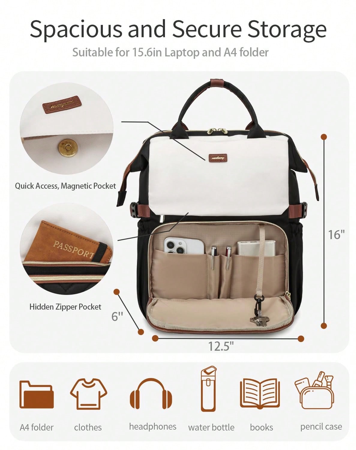حقيبة ظهر للنساء لحمل الكمبيوت - مراجعة Women Bags With Laptop Compartment وسعره