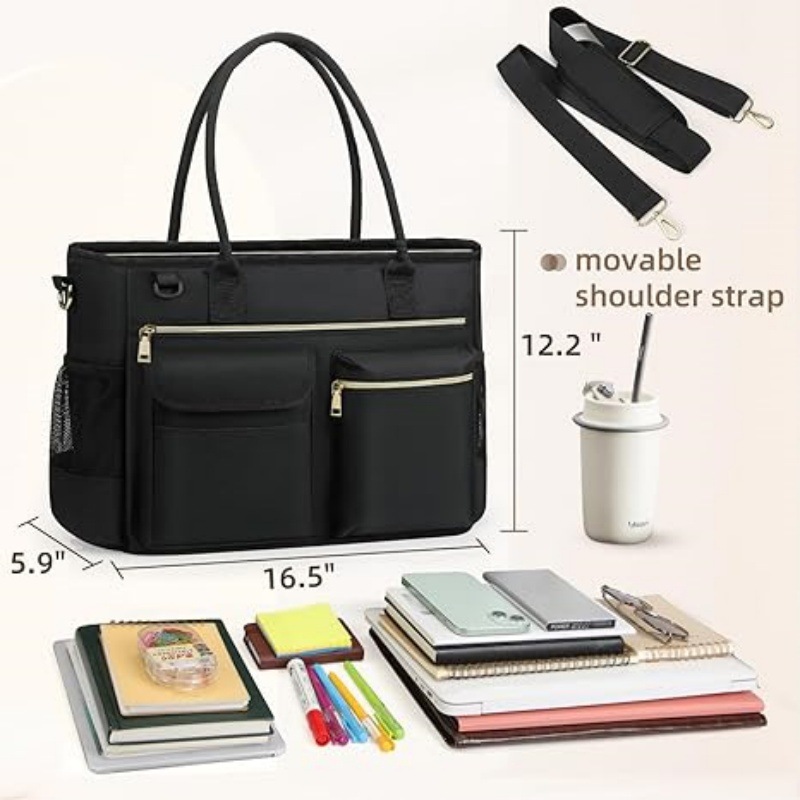 حقيبة عمل كبيرة السعة للنساء،  - مراجعة Women Bags With Laptop Compartment وسعره