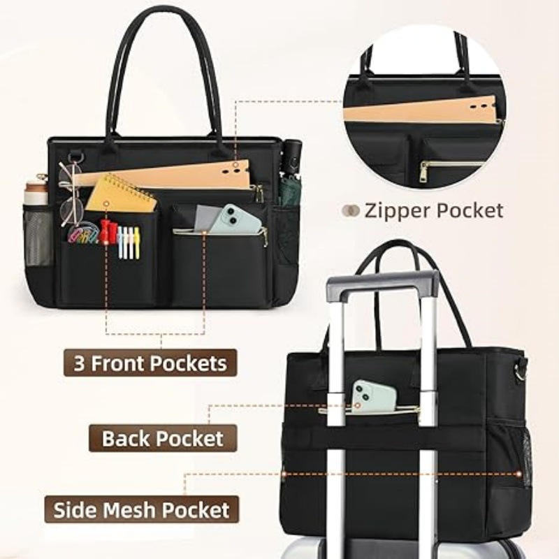 حقيبة عمل كبيرة السعة للنساء،  - مراجعة Women Bags With Laptop Compartment وسعره