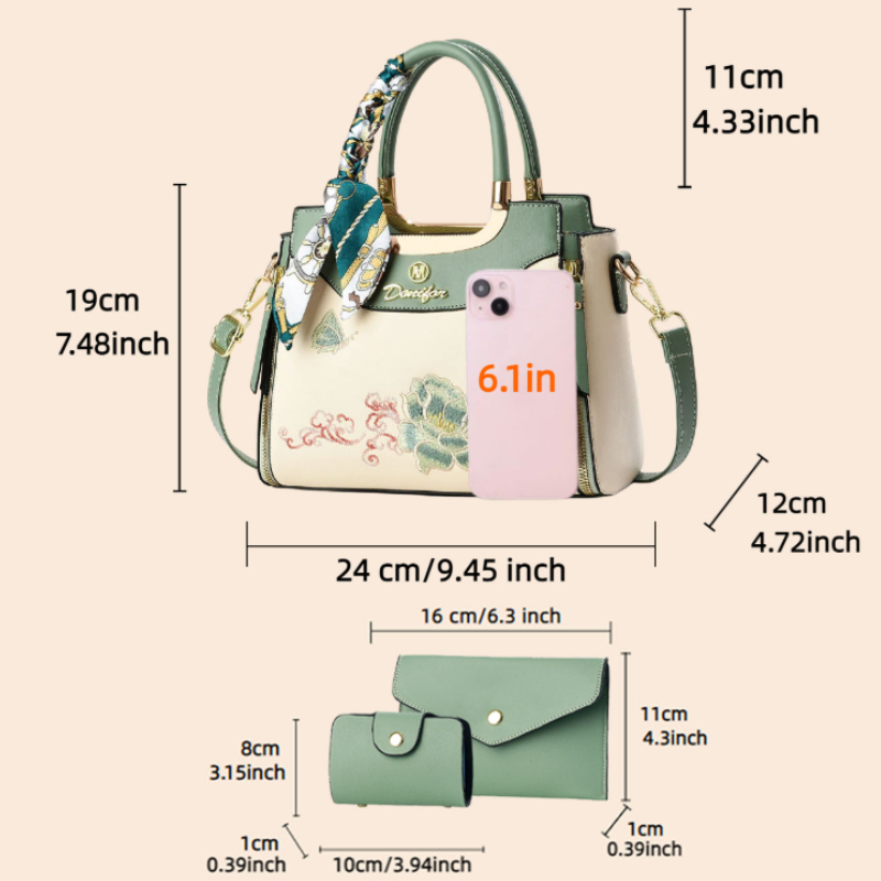 مجموعة حقائب يد مطرزة من 3 قطع - مراجعة Women Bags For Gift وسعره
