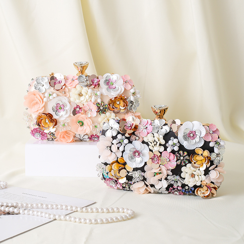 الأزهار مساء عشاء حقيبة يد مطر - مراجعة Evening Bag Beaded وسعره