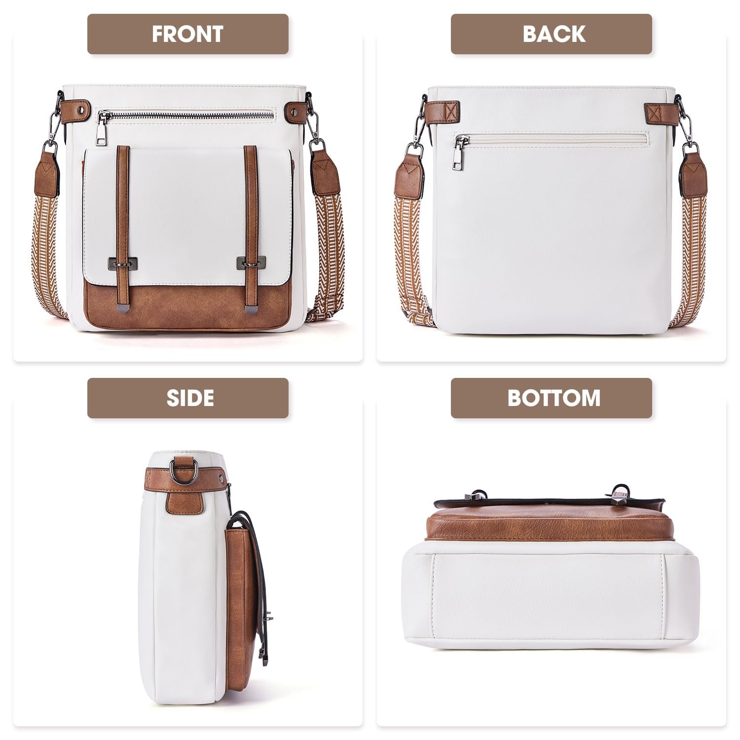 حقيبة كروس بودي نسائية كبيرة ا - مراجعة Women Bags With Laptop Compartment وسعره