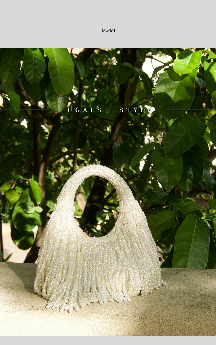 حقيبة يد فاخرة بتصميم مقبض لؤل - مراجعة Evening Bag Beaded وسعره