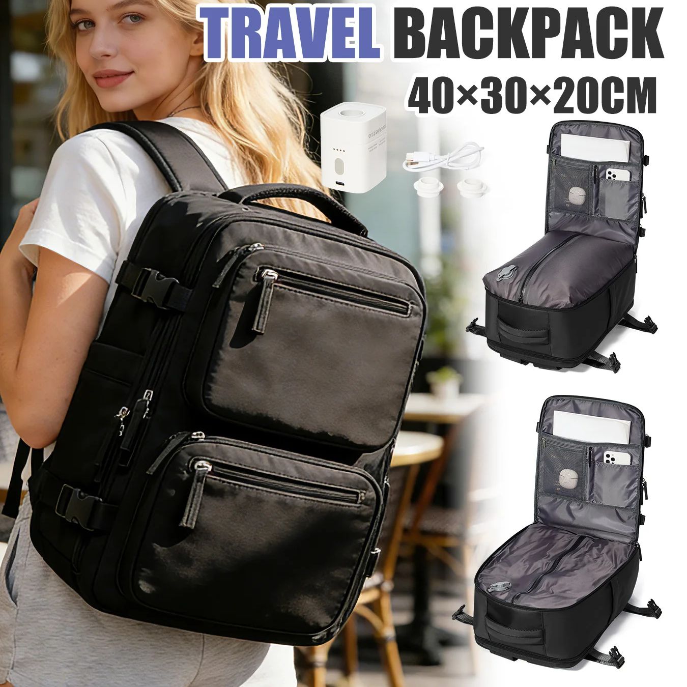 حقيبة ظهر نسائية مع مضخة هواء، - مراجعة Women Bags With Laptop Compartment وسعره
